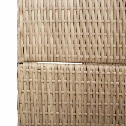Room Divider Folding Manual Beige 292 x 180 cm Poly Rattan