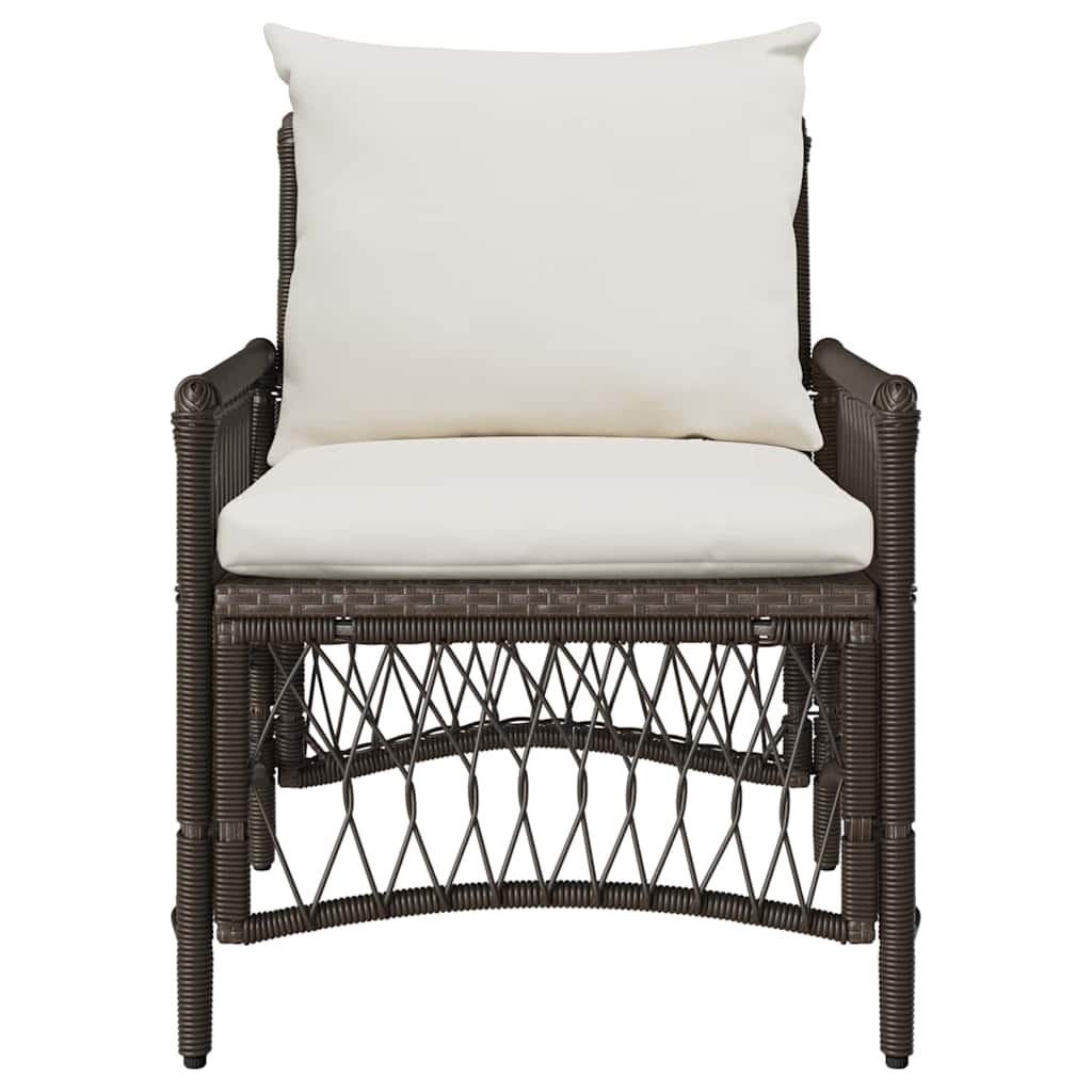 Garden Chair Brown 60 x 70 x 78cm Poly Rattan