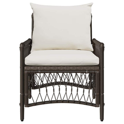 Garden Chair Brown 60 x 70 x 78cm Poly Rattan