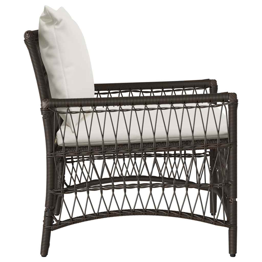 Garden Chair Brown 60 x 70 x 78cm Poly Rattan