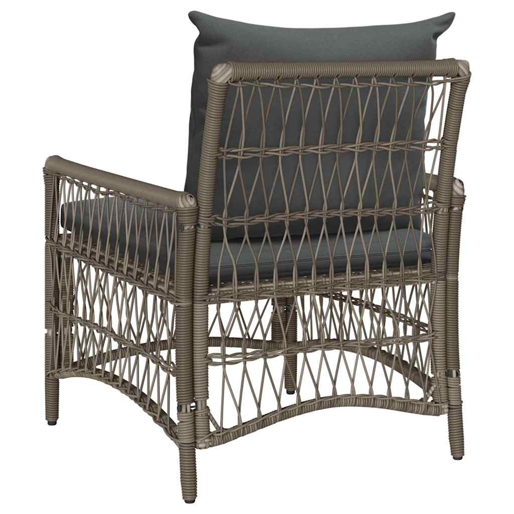 Garden Chair Grey 60 x 70 x 78cm Poly Rattan
