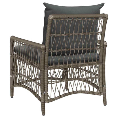 Garden Chair Grey 60 x 70 x 78cm Poly Rattan