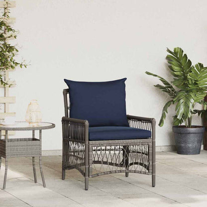 Garden Chair Grey 60 x 70 x 78cm Poly Rattan