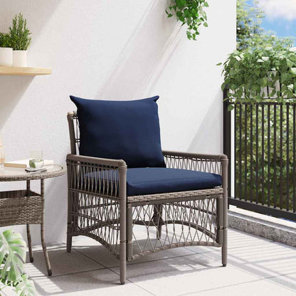 Garden Chair Grey 60 x 70 x 78cm Poly Rattan
