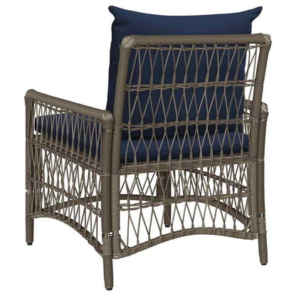 Garden Chair Grey 60 x 70 x 78cm Poly Rattan