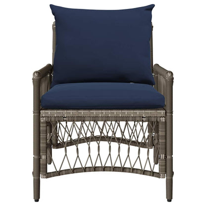 Garden Chair Grey 60 x 70 x 78cm Poly Rattan
