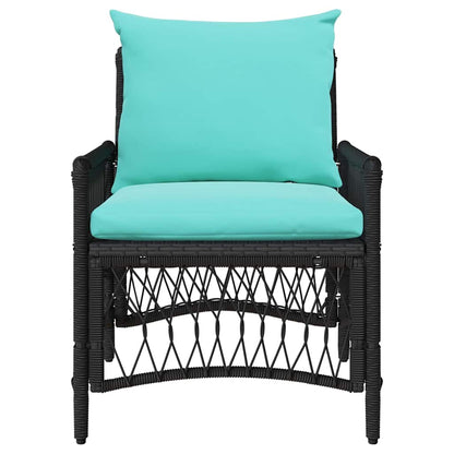 Garden Chair Black 60 x 70 x 78cm Poly Rattan