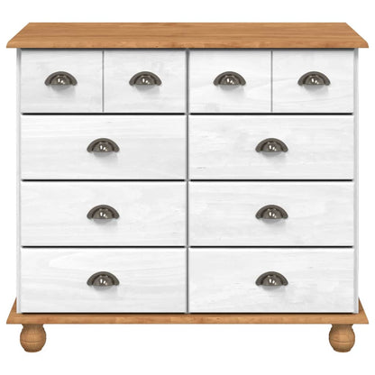 Chest of Drawer ASKIM White 91 x 40 x 79 cm Solid Pine wood