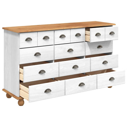 Chest of Drawer ASKIM White 79 x 40 x 133.5 cm Solid Pine wood