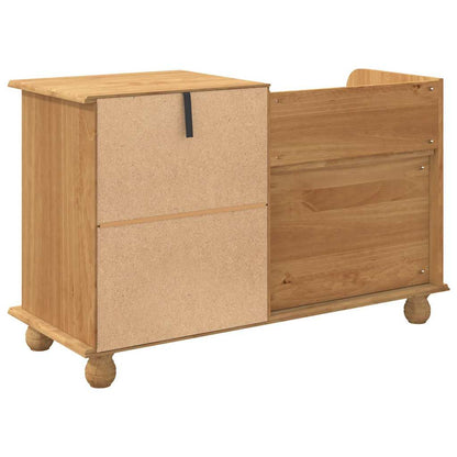 Entryway Storage Bench with Drawer ASKIM Brown 100 x 39 x 62 cm