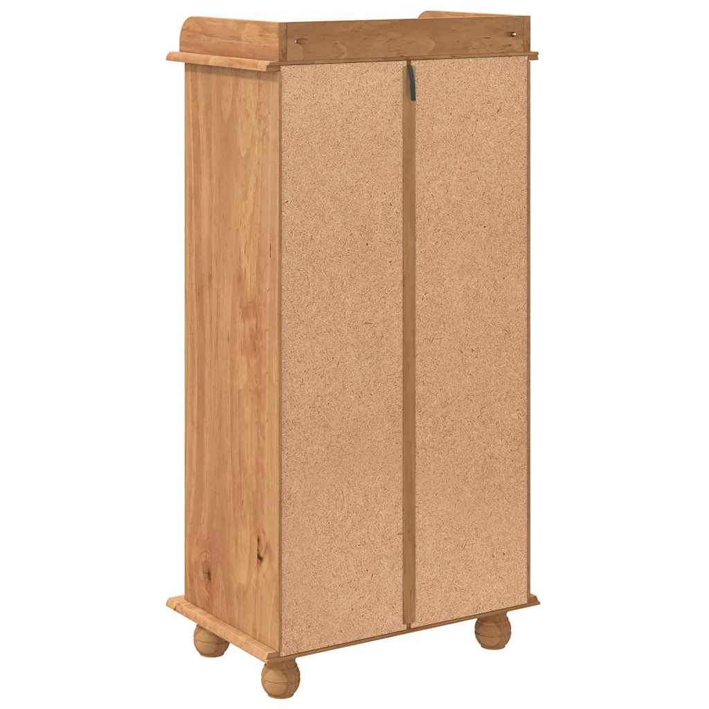 Wine Cabinet ASKIM Brown 57 x 37 x 114 cm Solid pine wood