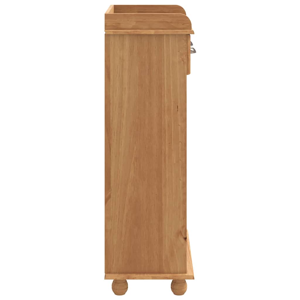 Wine Cabinet ASKIM Brown 57 x 37 x 114 cm Solid pine wood
