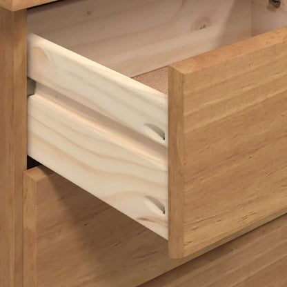 Desk with Drawer ASKIM Brown 95 x 40 x 75 cm Solid pine wood