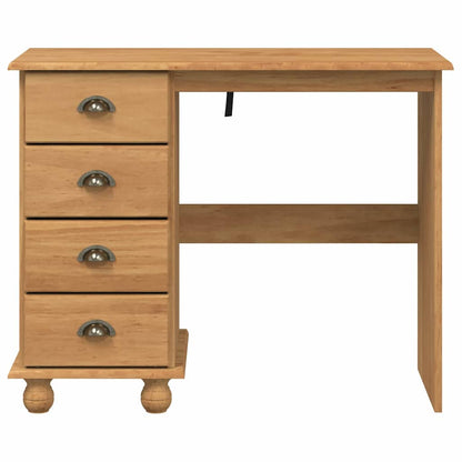 Desk with Drawer ASKIM Brown 95 x 40 x 75 cm Solid pine wood