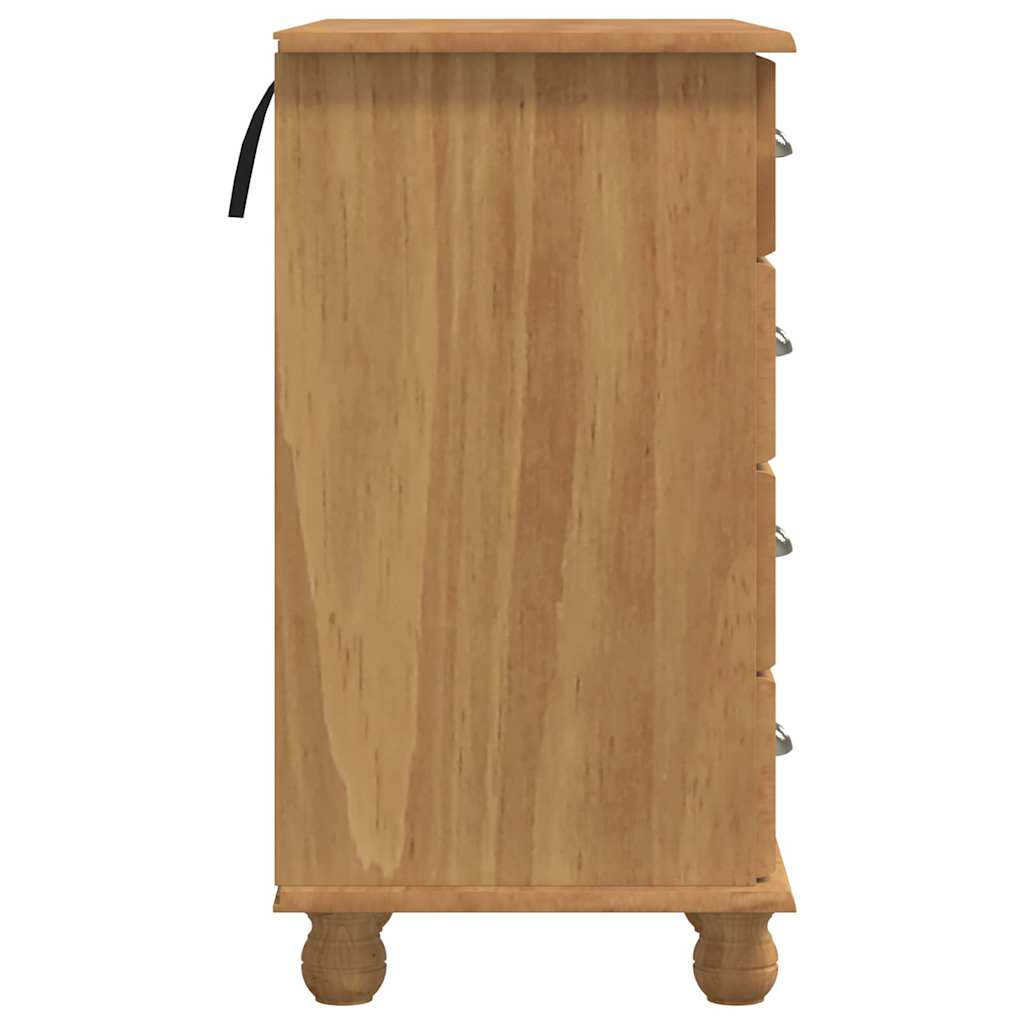 Desk with Drawer ASKIM Brown 95 x 40 x 75 cm Solid pine wood