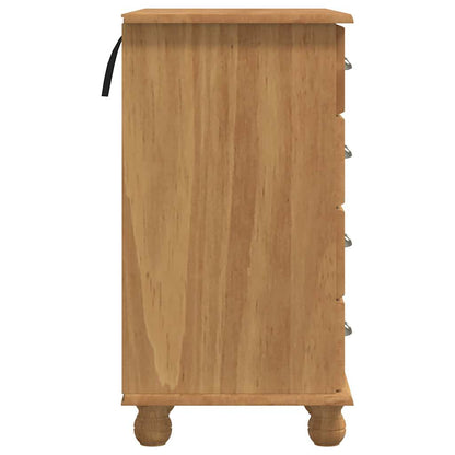 Desk with Drawer ASKIM Brown 95 x 40 x 75 cm Solid pine wood