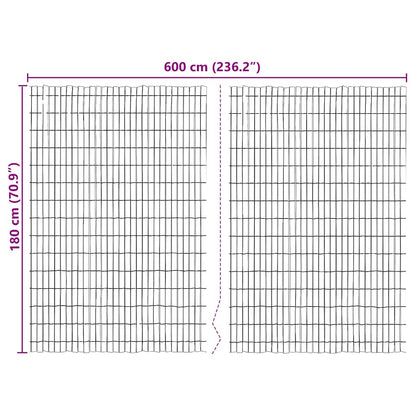 Bark Fence Brown 600 x 180 cm Bark