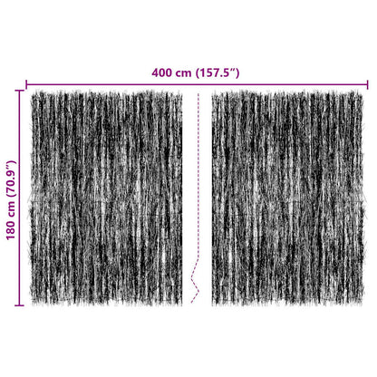 Brushwood Fence Brown 400 x 180 cm Brushwood