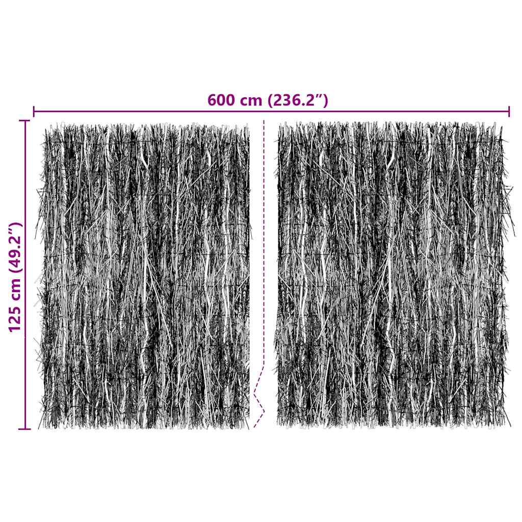 Brushwood Fence Brown 600 x 125 cm Brushwood