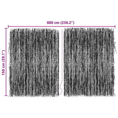 Brushwood Fence Brown 600 x 150 cm Brushwood