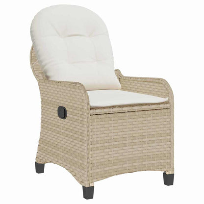 Recliner Chair Beige 56 x 66 x 95cm Poly Rattan