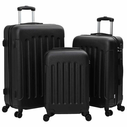 Suitcase Set 3 pcs Black 50 x 31 x 78 cm ABS Plastic and Steel
