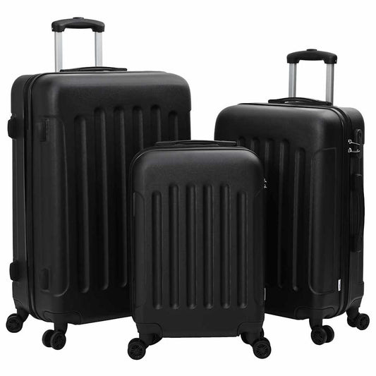 Suitcase Set 3 pcs Black 50 x 31 x 78 cm ABS Plastic and Steel