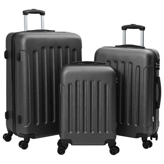 Suitcase Set with Lock 3 pcs Dark grey 50 x 31 x 78 cm