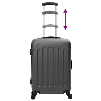 Suitcase Set with Lock 3 pcs Dark grey 50 x 31 x 78 cm