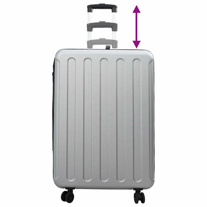 Suitcase Folding with Lock Silver 50 x 30 x 76 cm ABS Plastic