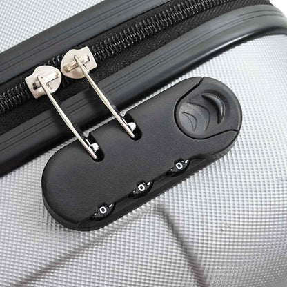 Suitcase Set 3 pcs Silver 50 x 31 x 78 cm ABS Plastic and Steel