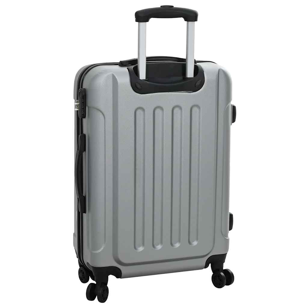 Suitcase Set 3 pcs Silver 50 x 31 x 78 cm ABS Plastic and Steel