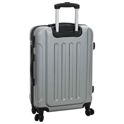 Suitcase Set 3 pcs Silver 50 x 31 x 78 cm ABS Plastic and Steel