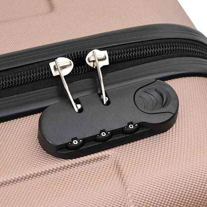 Suitcase Set with Lock 3 pcs Rose gold 50 x 31 x 78 cm