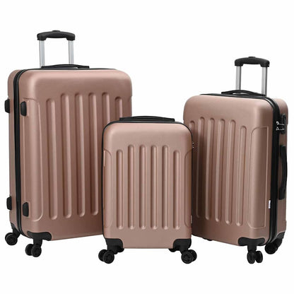 Suitcase Set with Lock 3 pcs Rose gold 50 x 31 x 78 cm