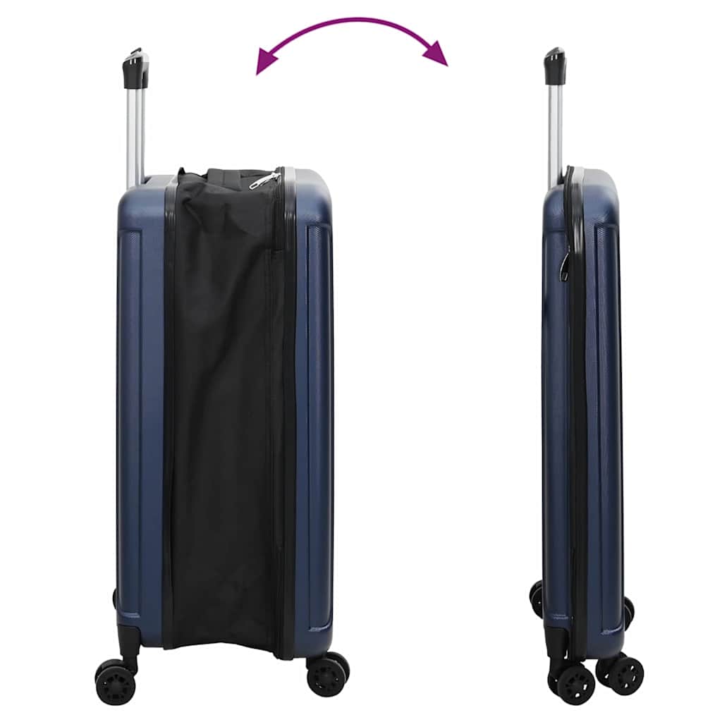 Suitcase Folding Dark blue 43 x 27 x 66 cm ABS Plastic