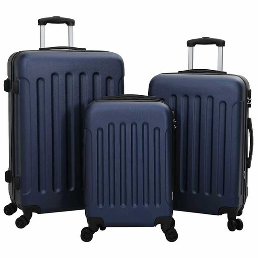 Suitcase Set with Lock 3 pcs Dark blue 50 x 31 x 78 cm