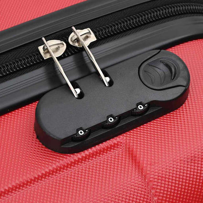 Suitcase Set 3 pcs Red 50 x 31 x 78 cm ABS Plastic and Steel