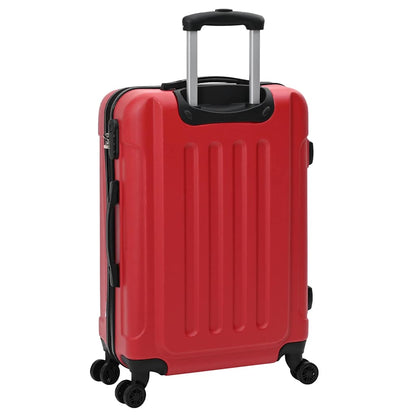 Suitcase Set 3 pcs Red 50 x 31 x 78 cm ABS Plastic and Steel