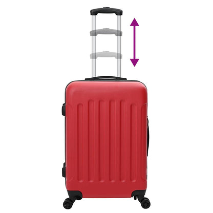 Suitcase Set 3 pcs Red 50 x 31 x 78 cm ABS Plastic and Steel