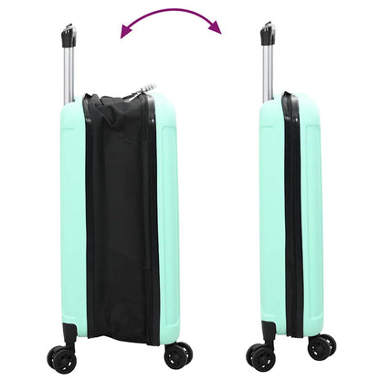 Suitcase Folding Mint green 34 x 23 x 55.5 cm ABS Plastic