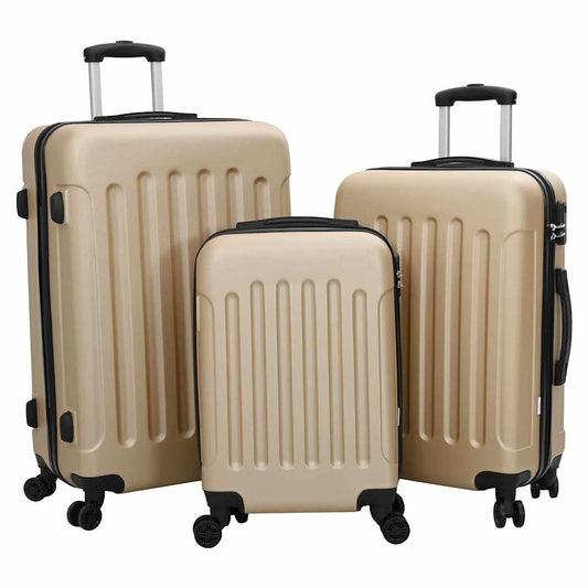 Suitcase Set with Lock 3 pcs Champagne 50 x 31 x 78 cm