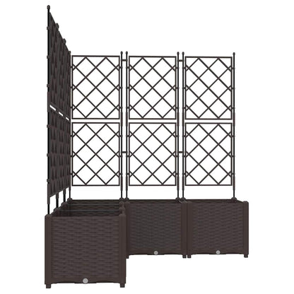 Garden Planter with Trellis 5 pcs Brown 120 x 120 x 143 cm PP
