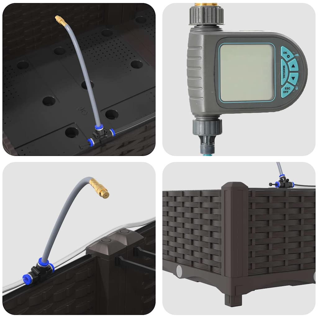 Garden Brown 160 x 40 x 22 cm Steel