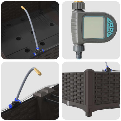 Garden Brown 160 x 40 x 22 cm Steel