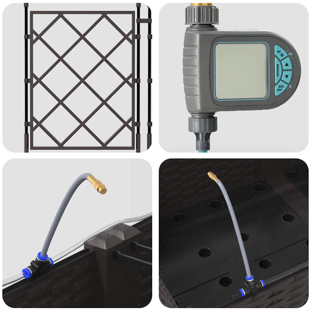 Garden Brown 80 x 40 x 126 cm Steel