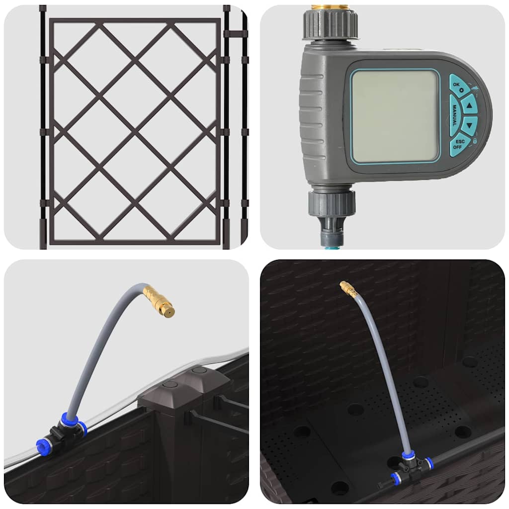 Garden Brown 80 x 40 x 142 cm Steel