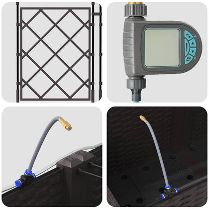 Garden Brown 80 x 40 x 142 cm Steel