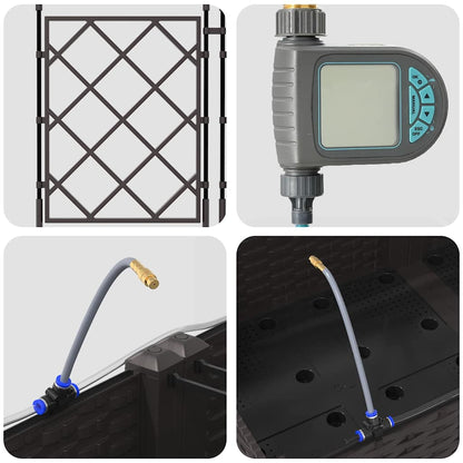 Garden Brown 120 x 40 x 126 cm Steel