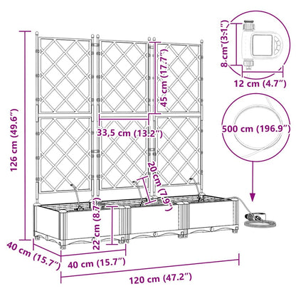 Garden Brown 120 x 40 x 126 cm Steel